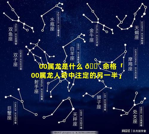 00属龙是什么 🐯 命格「00属龙人命中注定的另一半」